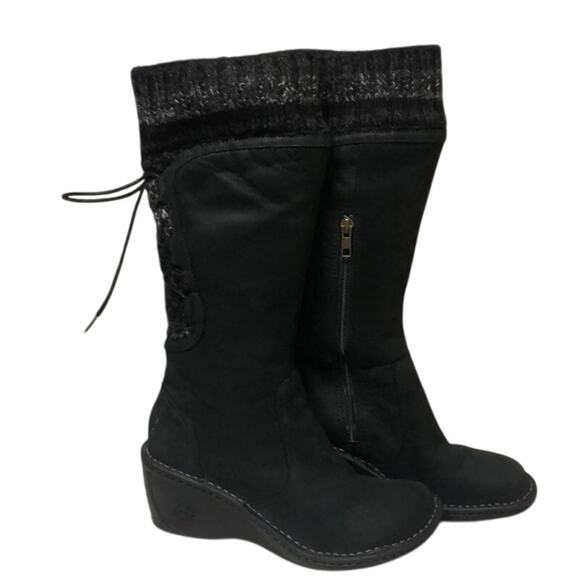 UGG black Skylair knee high wedge sweater boots - Picture 2 of 8